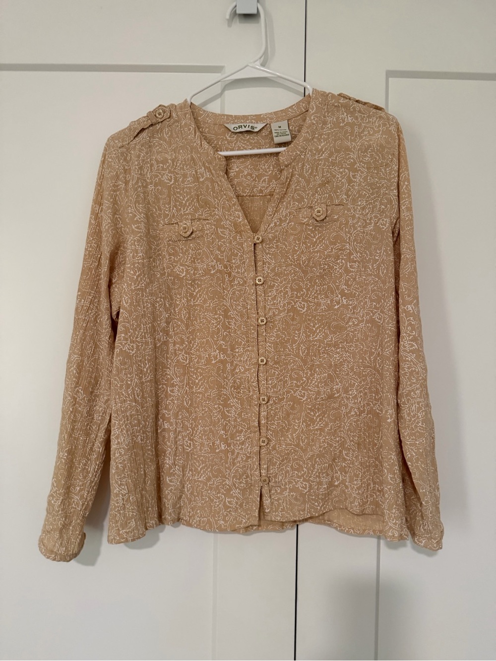 Boho Floral Print Button Shirt